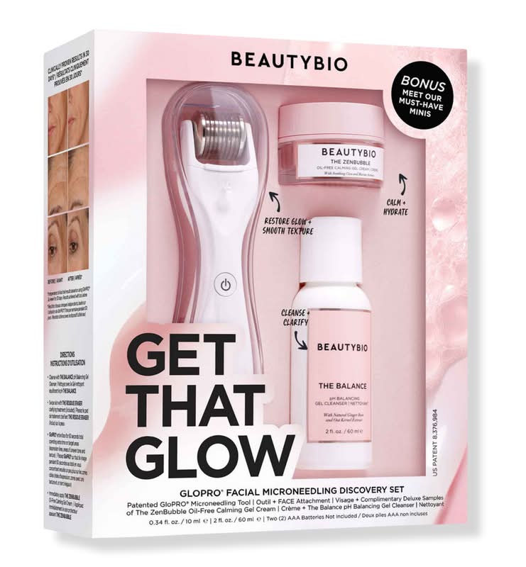 BeautyBio Get That Glow GloPRO Facial Microneedling Discovery Set