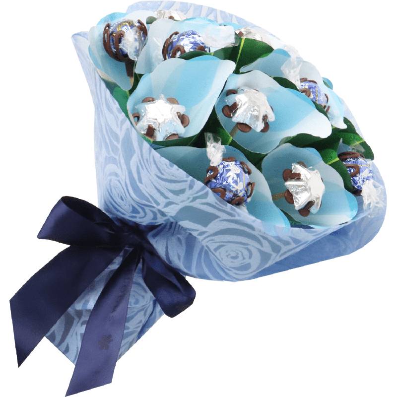Edible Blooms Blue Chocolate Bouquet