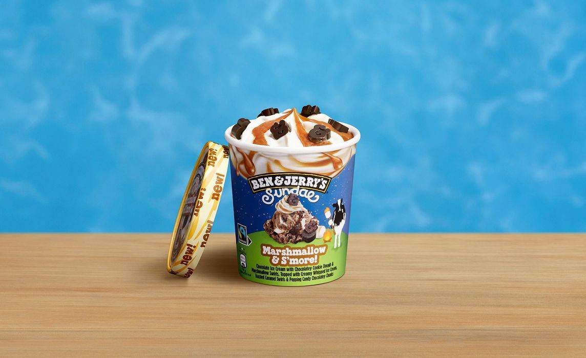 Ben & Jerry's Marshmellow & S'More Sundae Ice Cream 427ml