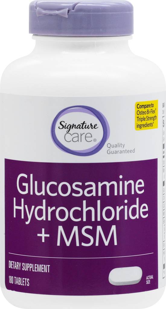 Signature Care Glucosamine Hydrochloride + Msm Tablets (180 ct