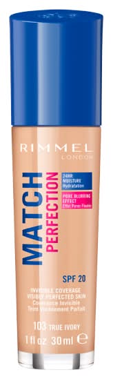 Rimmel 103 True Ivory, Match Perfection Foundation (30ml)