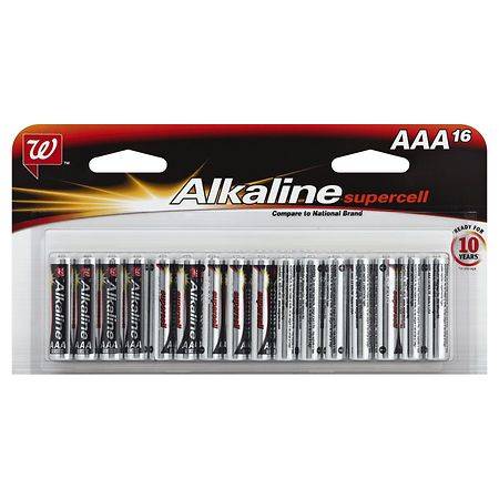 Walgreens Alkaline Supercell Batteries AAA - 16.0 ea