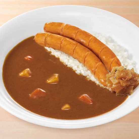 【チーズインハンバーグ付】ソーセージカレー Pork Curry Rice w/ Sausage