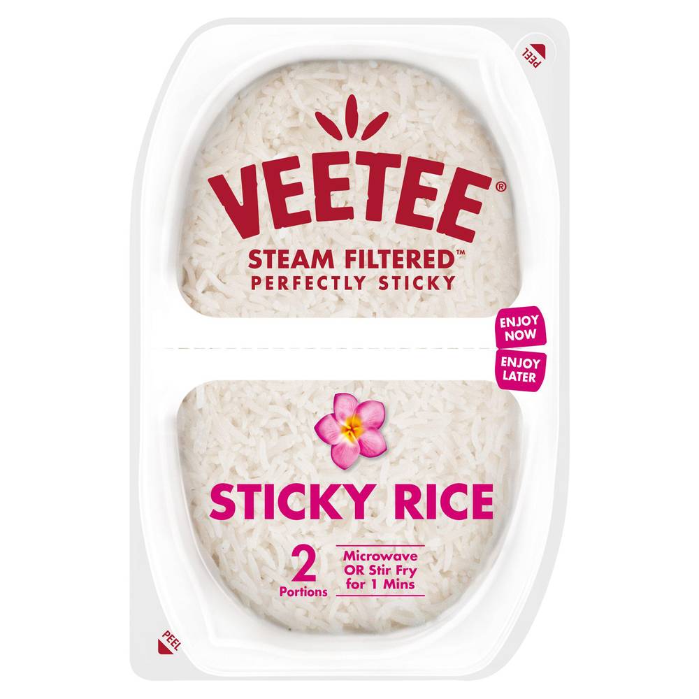 Veetee Heat&eat Sticky Rice Pots x2 260g