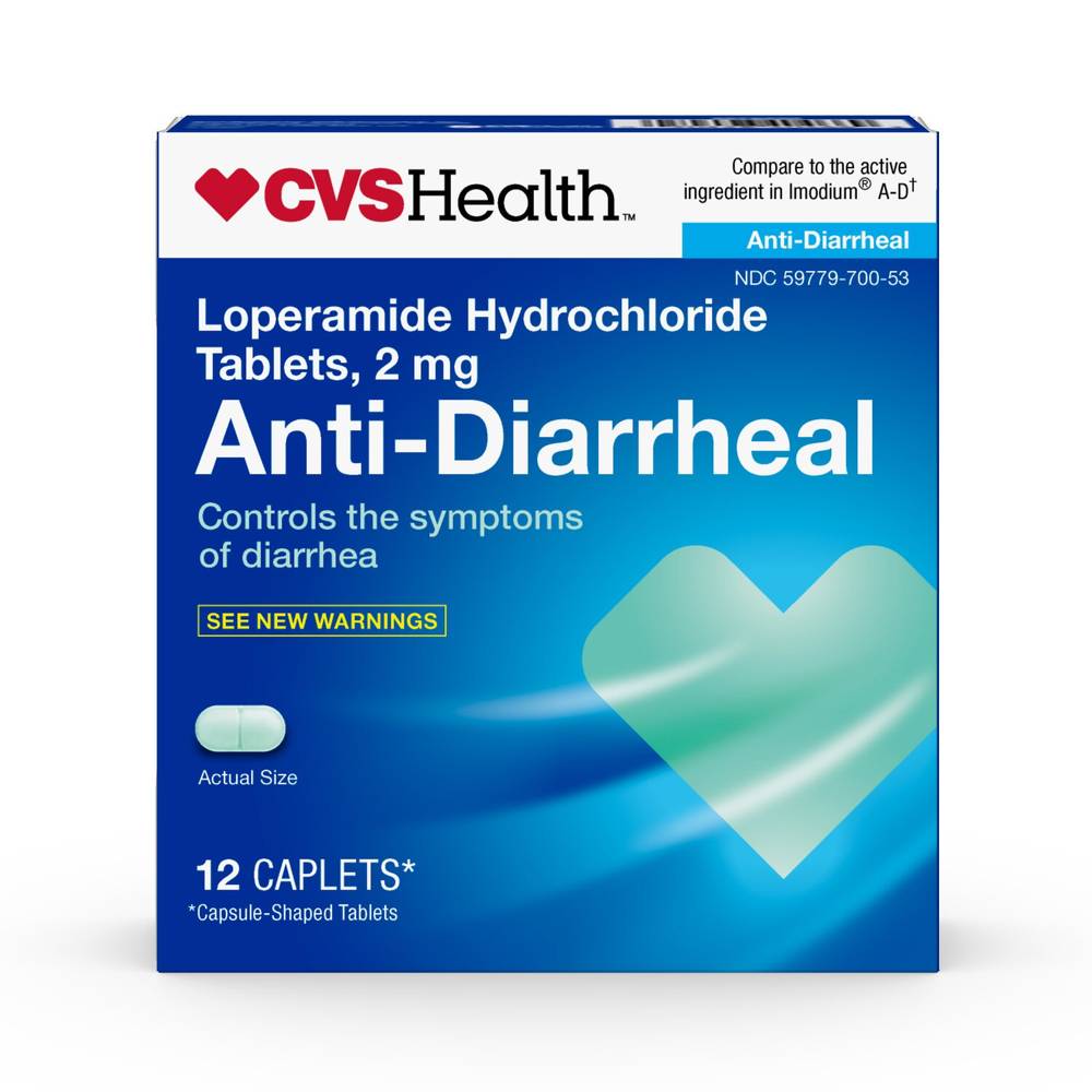 Cvs Health Anti-Diarrheal Loperamide Hydrochloride 2mg Tablets (12 ct)