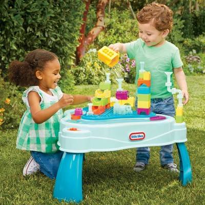 Little Tikes Build and Splash Deluxe Water Table With Block Set Game (50 ct)