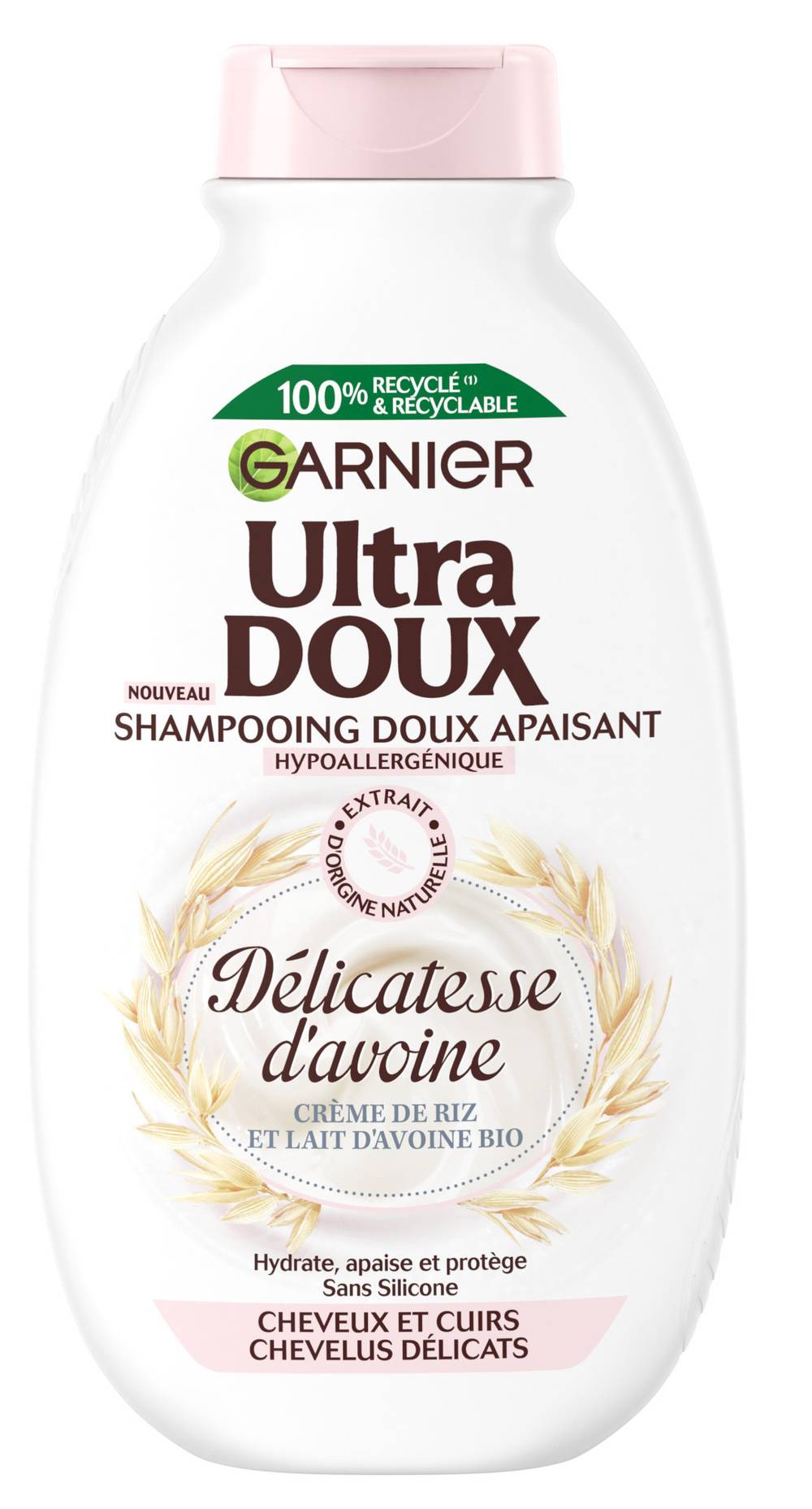 Garnier - Ultra doux shampoing apaisant cheveux délicats délicatesse d'avoine (300ml)