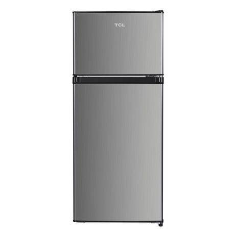 Tcl Two Door Compact Mini Fridge With Freezer (silver)