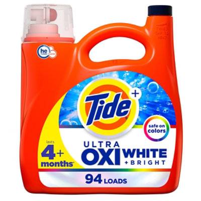 Tide He Liquid Laundry Detergent Plus Ultra Oxi White, Original Scent - 132 Fl. Oz. - 132 Fz