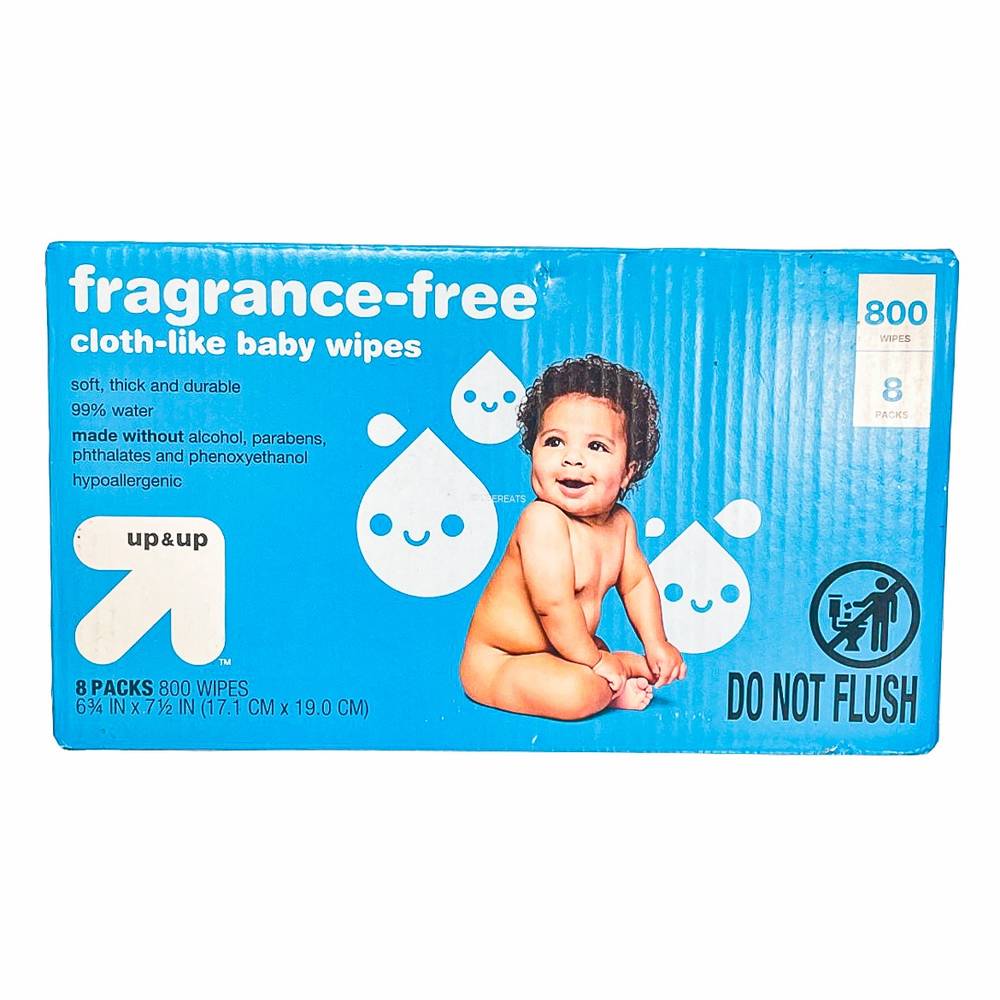 Up&Up Fragrance Free Baby Wipes (8 ct)