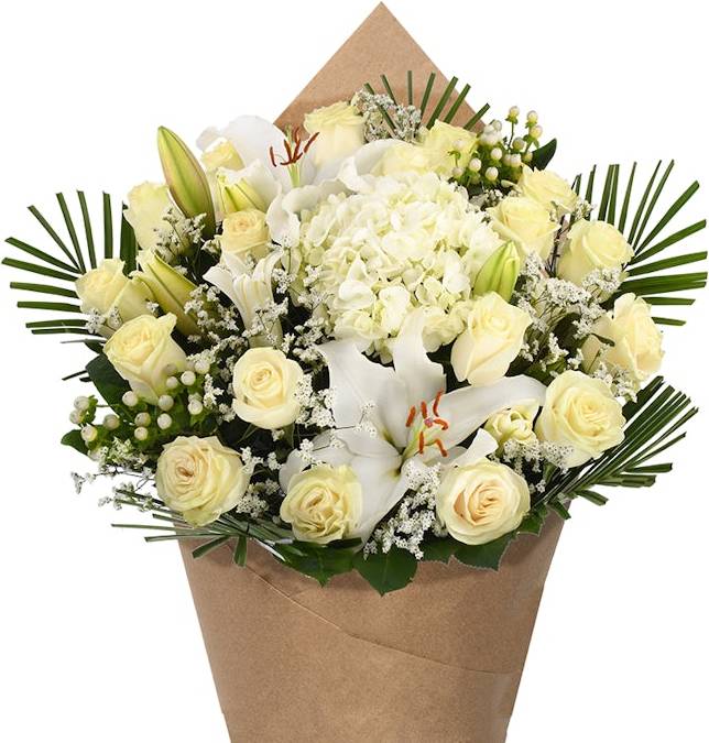 Bloom Haus™ 18 Plus Rose Bouquet - White