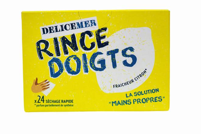 Rince-doigts lingettes