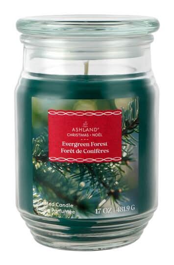 Ashland Christmas Scented Jar Candle, Evergreen Forest (17 oz)