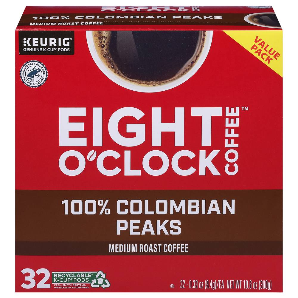 Eight O'Clock 100% Colombian Peaks Coffee K-Cup Pods (10.56 oz)