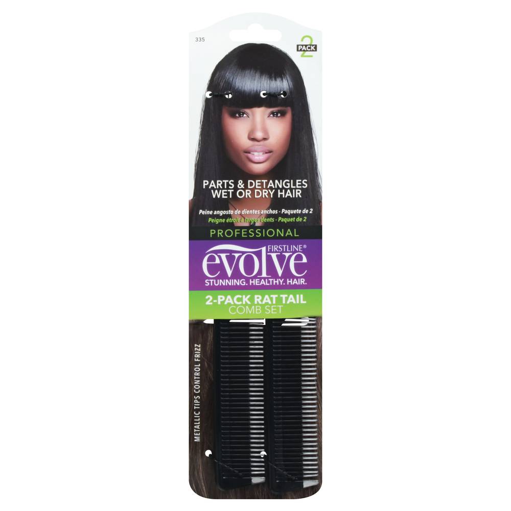 Evolve Professional Rat Tail Comb Set (1.6 oz)