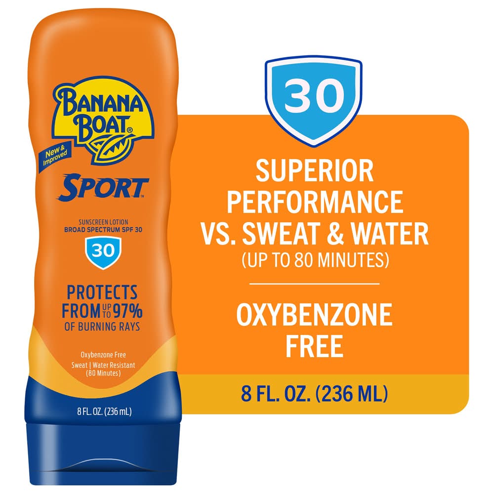 Banana Boat Sport Broad Spectrum Spf 30 Sunscreen Lotion (8 fl oz)