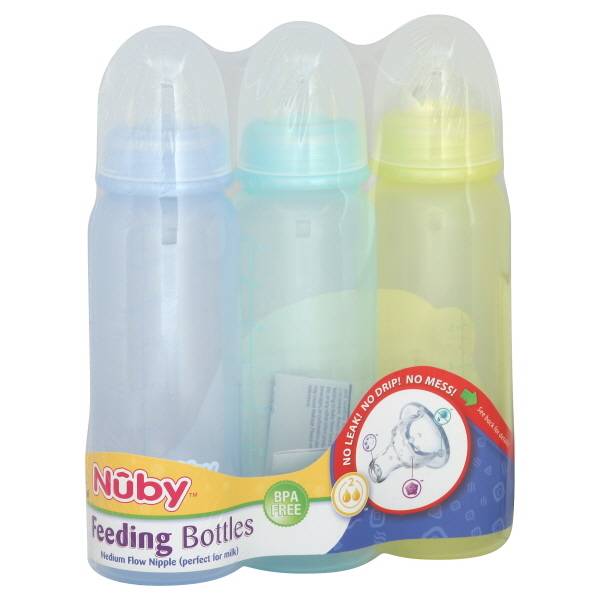 Nuby Feeding Bottles (3 ct)