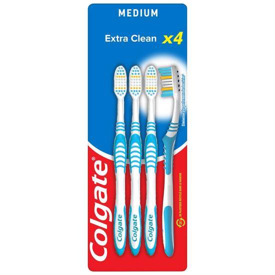 Colgate - Extra clean brosse à dents manuelle, Moyen (4)