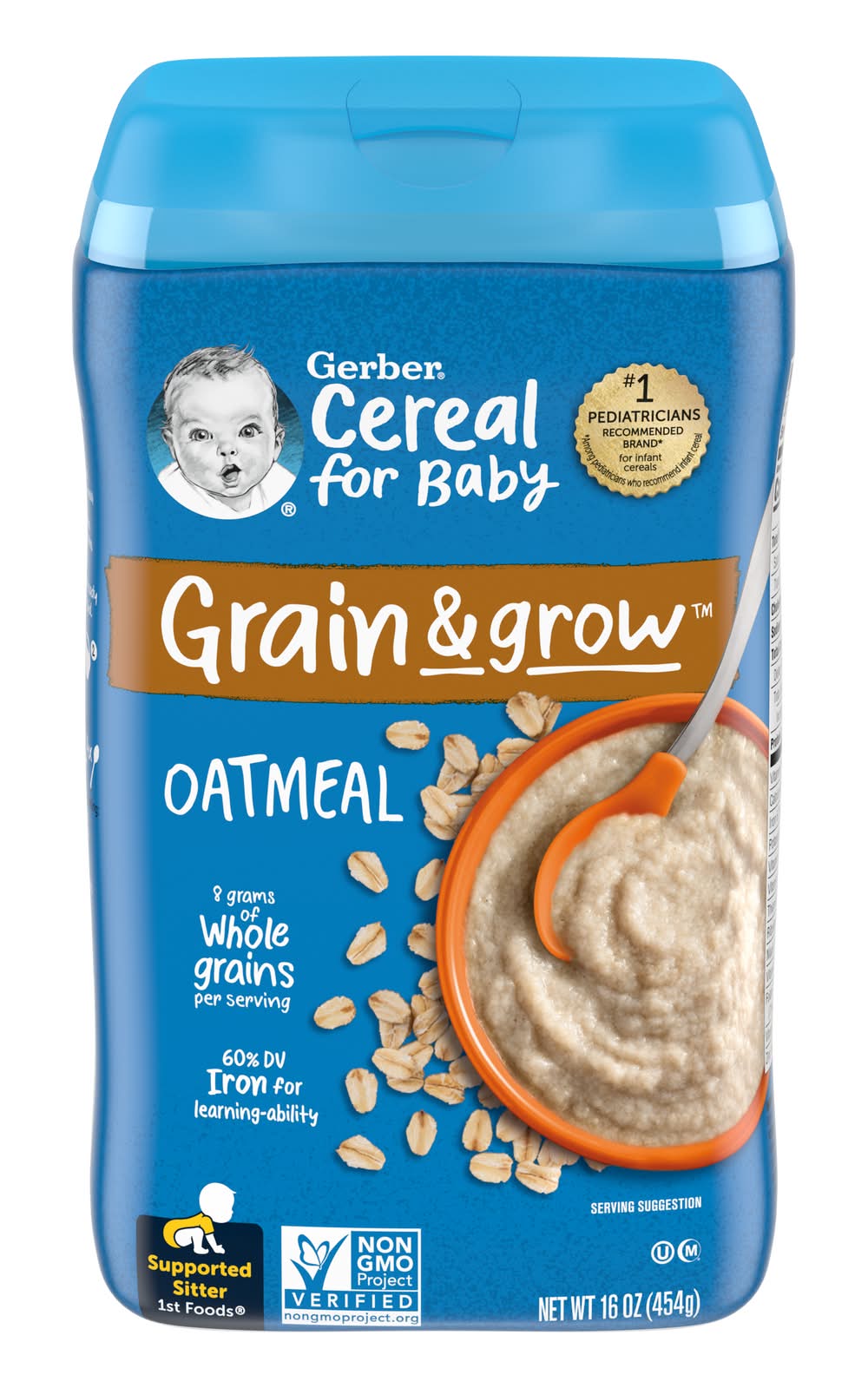 Gerber Grain and Grow Oatmeal Shrink (16 oz)