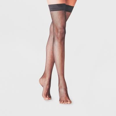 A New Day Fishnet Thigh Highs, Women, Black