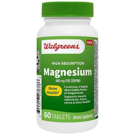 Walgreens High Absorption Magnesium 400mg Tablets - 60.0 ea