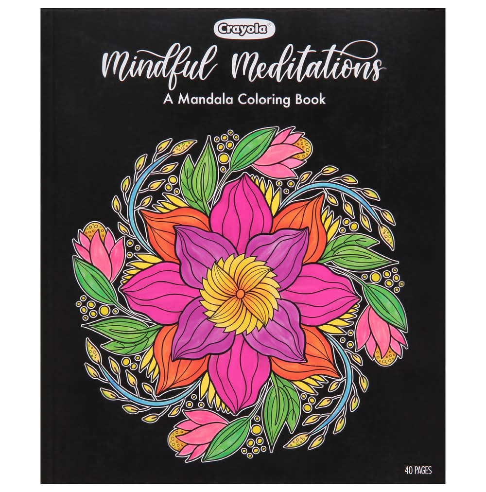 Crayola 3Y+ Mindful Meditations Mandala Coloring Book (40 ct)