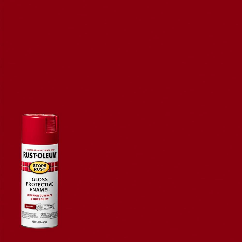 Rust-Oleum Stops Rust Gloss Regal Red Spray Paint (NET WT. 12-oz) | 7765830