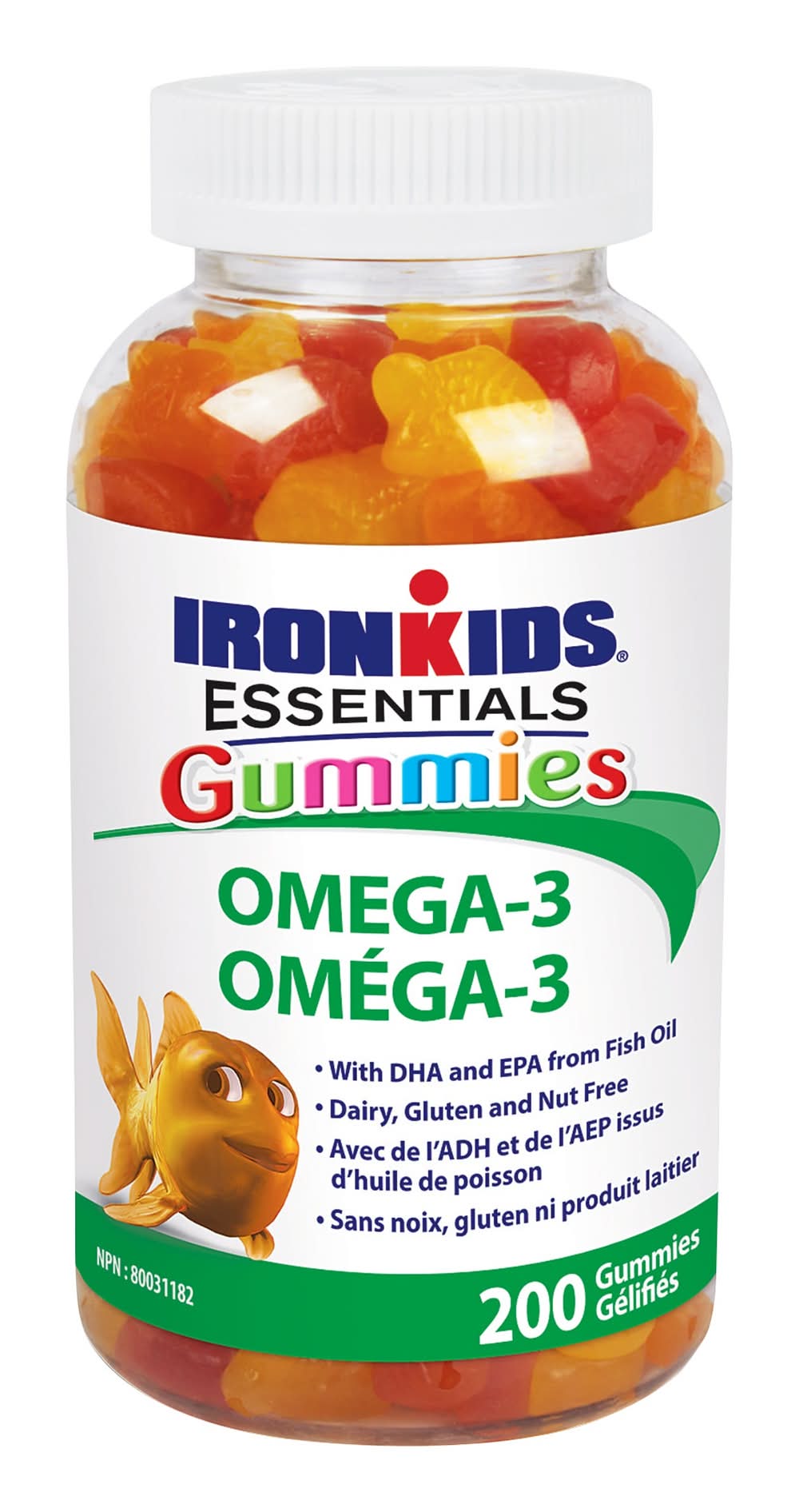 Ironkids Essential - Suppléments Gélifiés D'Omégas-3, 200 Gélifiés / Ironkids Essential Omega-3 Gummies, 200 Gummies