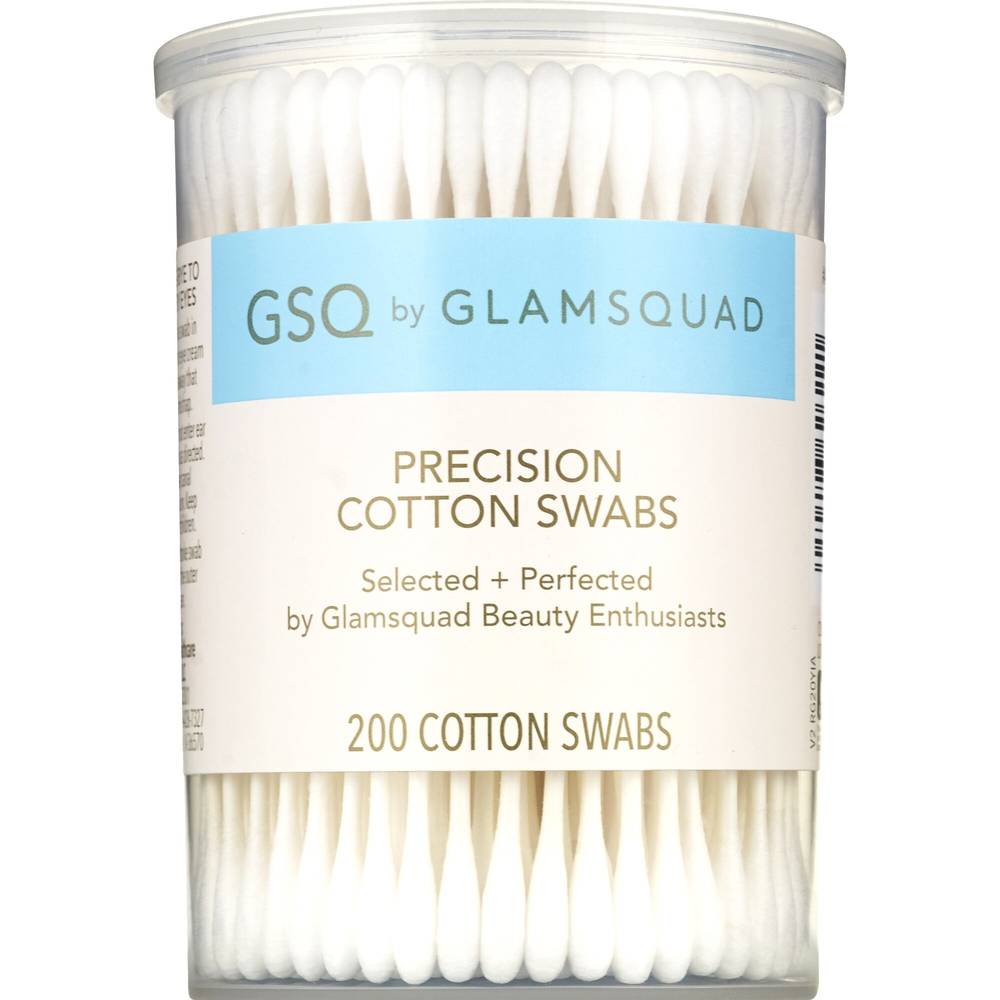 GSQ by GLAMSQUAD Precision Cotton Swabs, 200CT