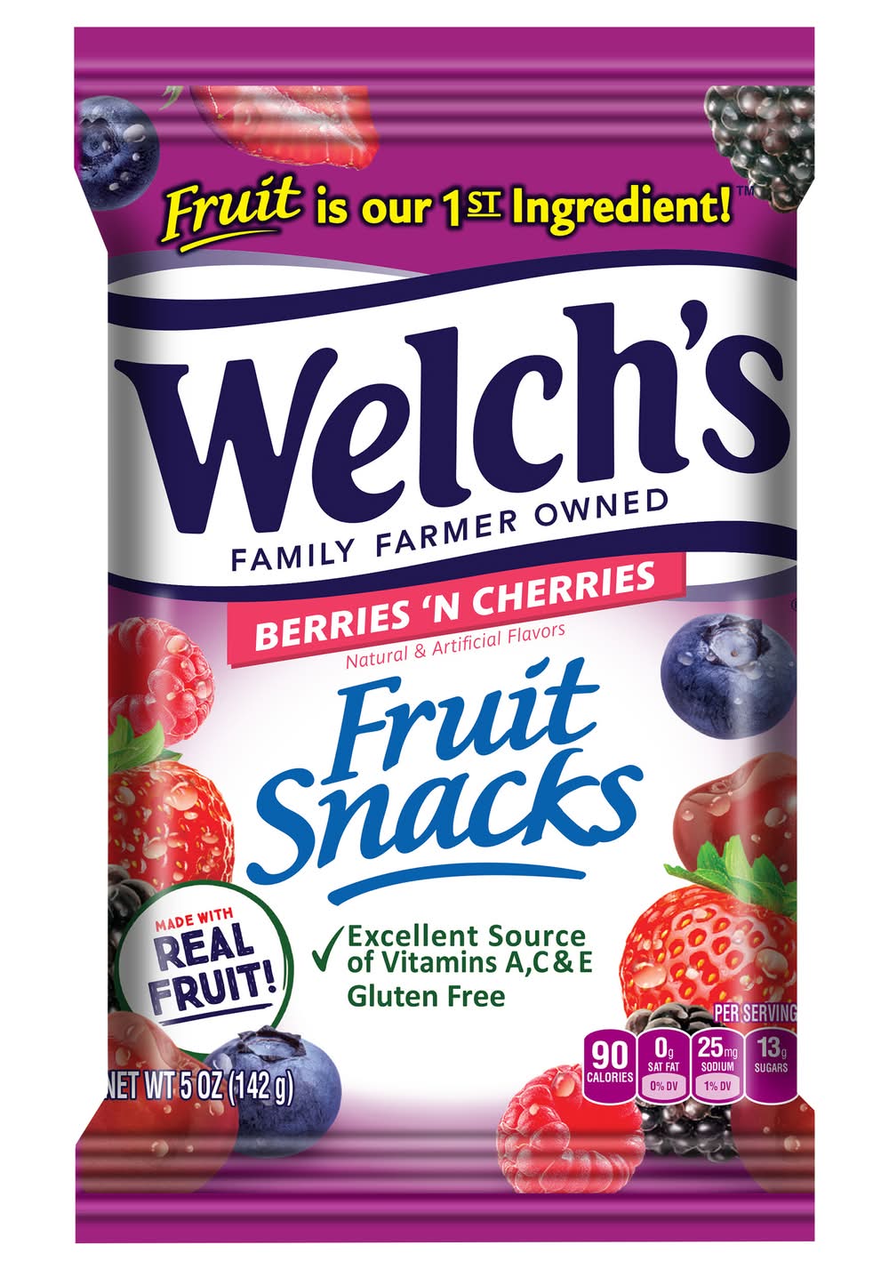 Welch's Fruit Snacks, Berries 'N Cherries (5 oz)