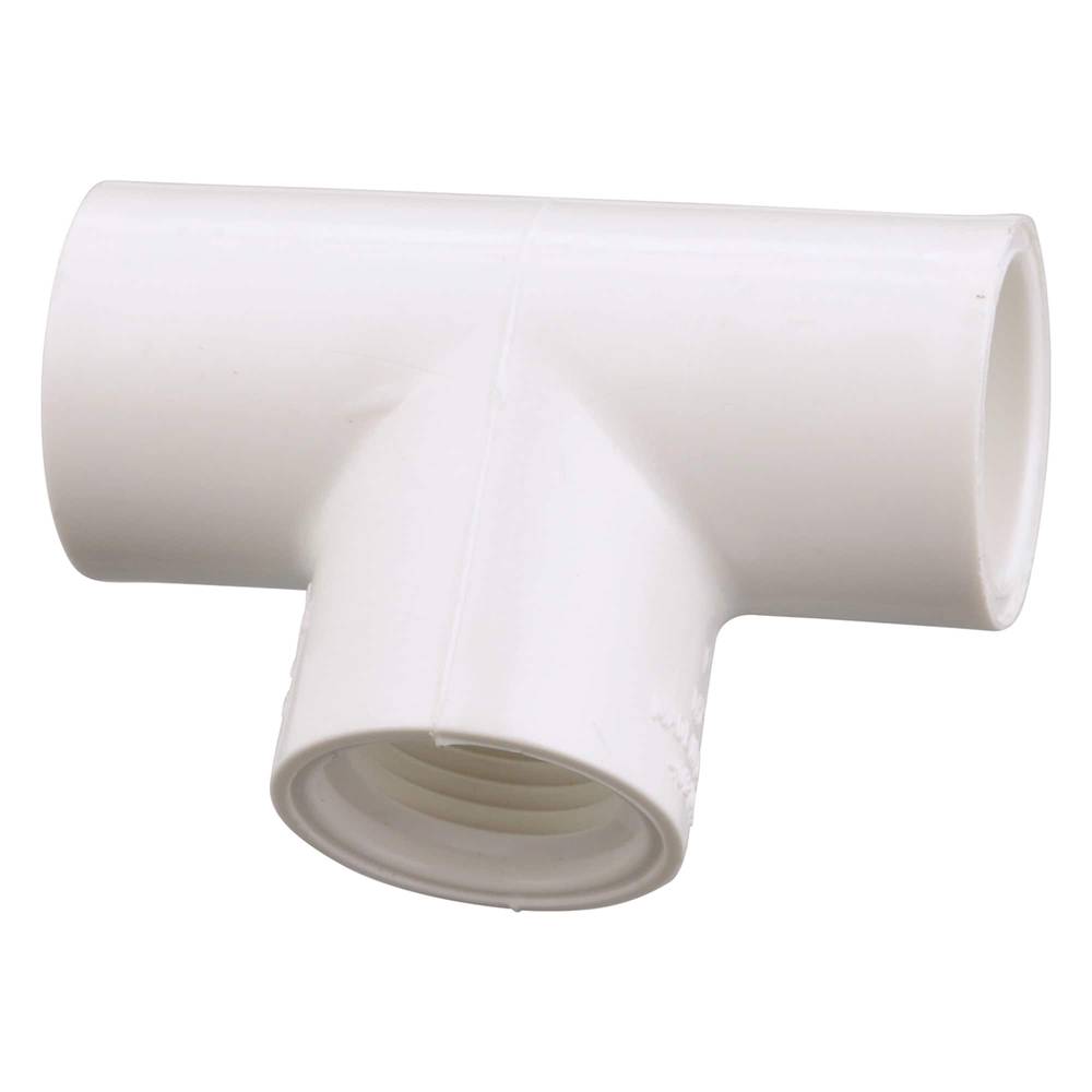 Charlotte Pipe 1/2-in Schedule 40 PVC Tee - White with Red Print - NSF Safety Listed | PVC 02401  0600