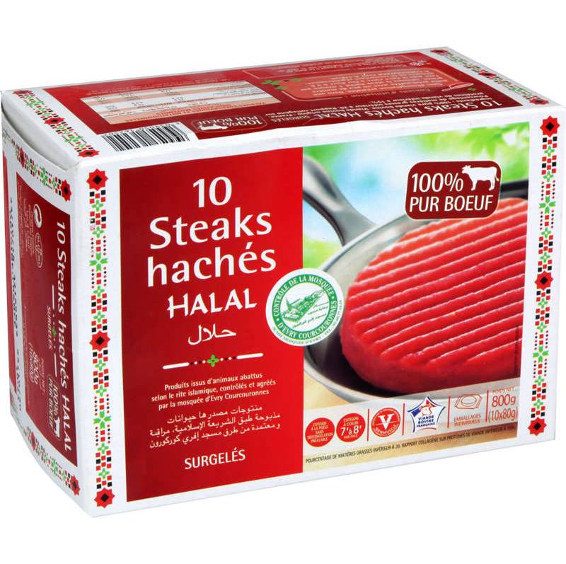 Leader Price Steaks Hachés Pur Boeuf 20% x10 800g