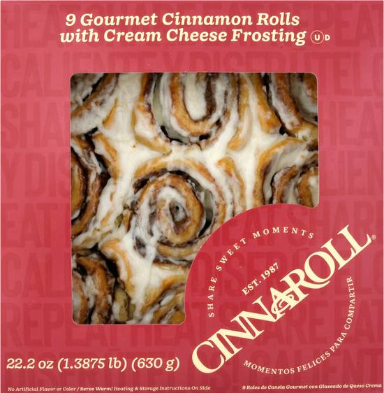 Cinnaroll Cream Cheese Frosting Cinnamon Roll (9 ct)