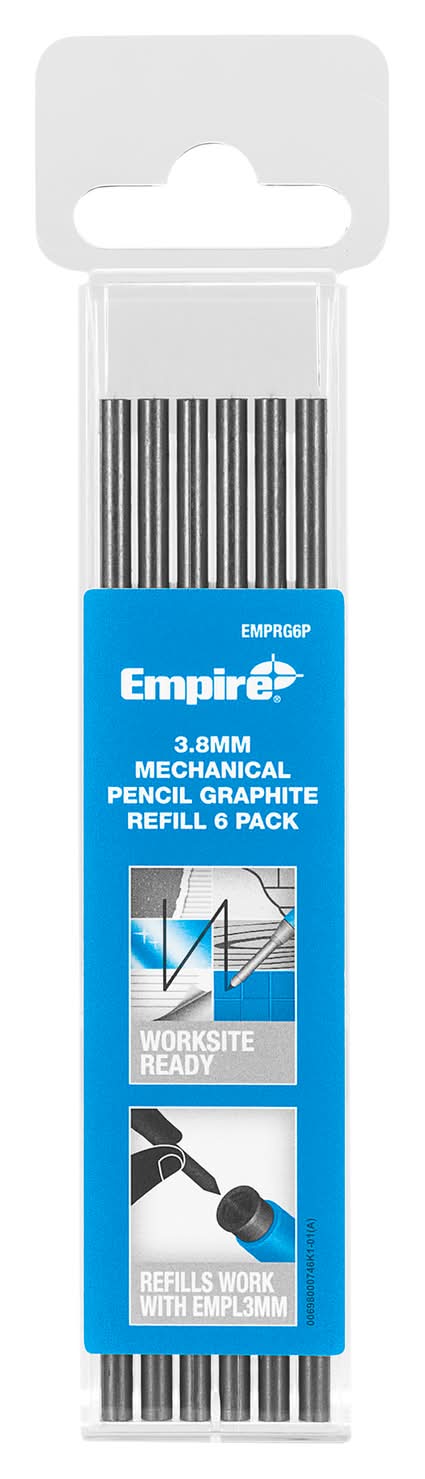 Empire 3.8mm Mechanical Pencil Graphite Refill - 6 Pack