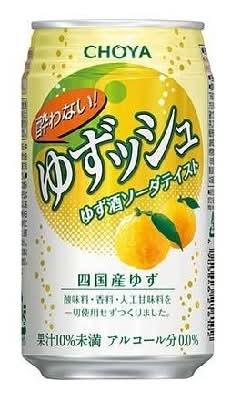 258614：〔ノンアルコール〕チョーヤ 酔わないゆずッシュ 350ML缶 /  Choya Yowanai Yuzusshu, Non-Alcoholic Yuzu Soda, 350ML