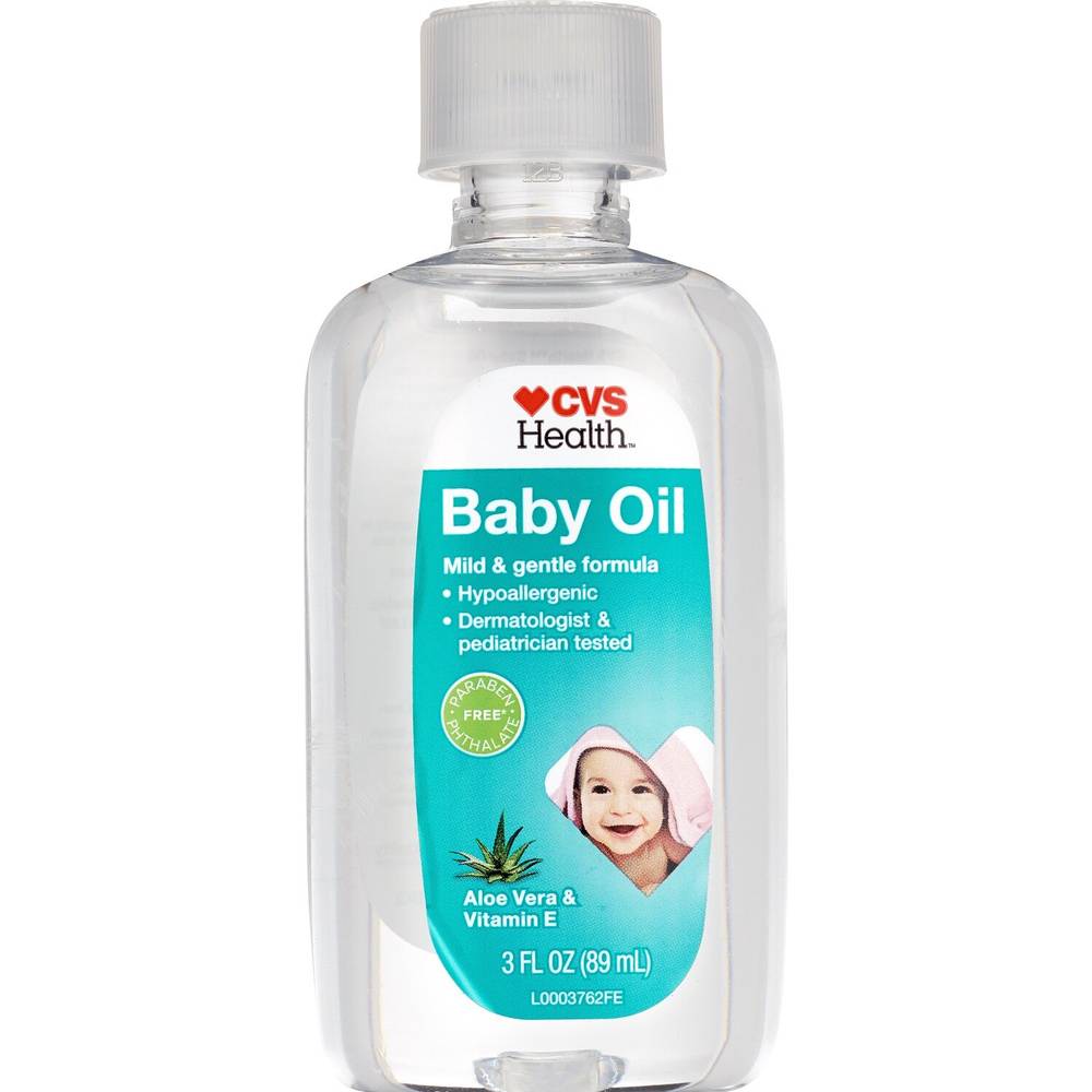 CVS Health Baby Oil With Aloe Vera And Vitamin E, 3 OZ