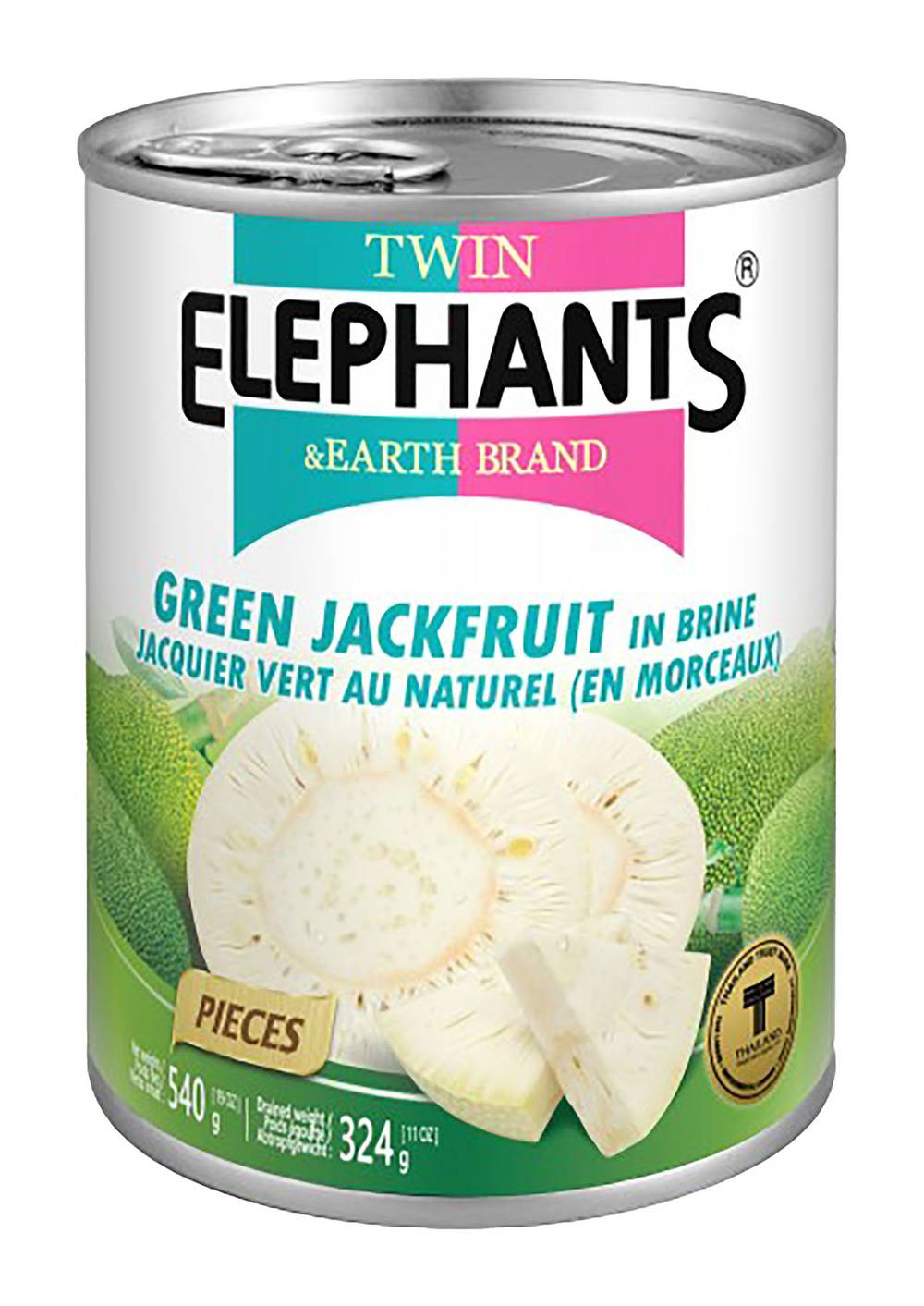 Twin Elephants & Earth Green Jackfruit in Brine (540g)
