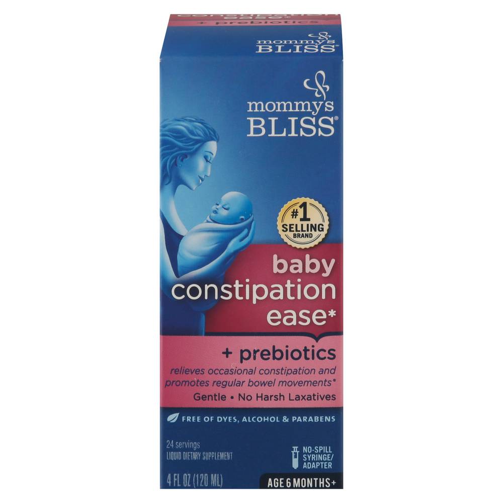 Mommy's Bliss Baby Constipation Ease and Prebiotics Liquid, 6M+ (4 fl oz)