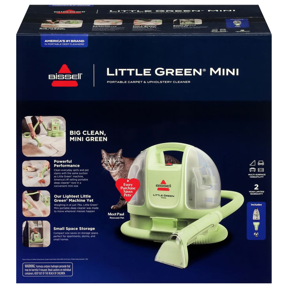 Bissell Mini Portable Corded Carpet Cleaner, Green