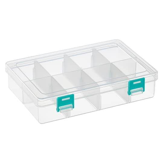 Clear & Turquoise 8-Compartment Storage Box By Bead Landing