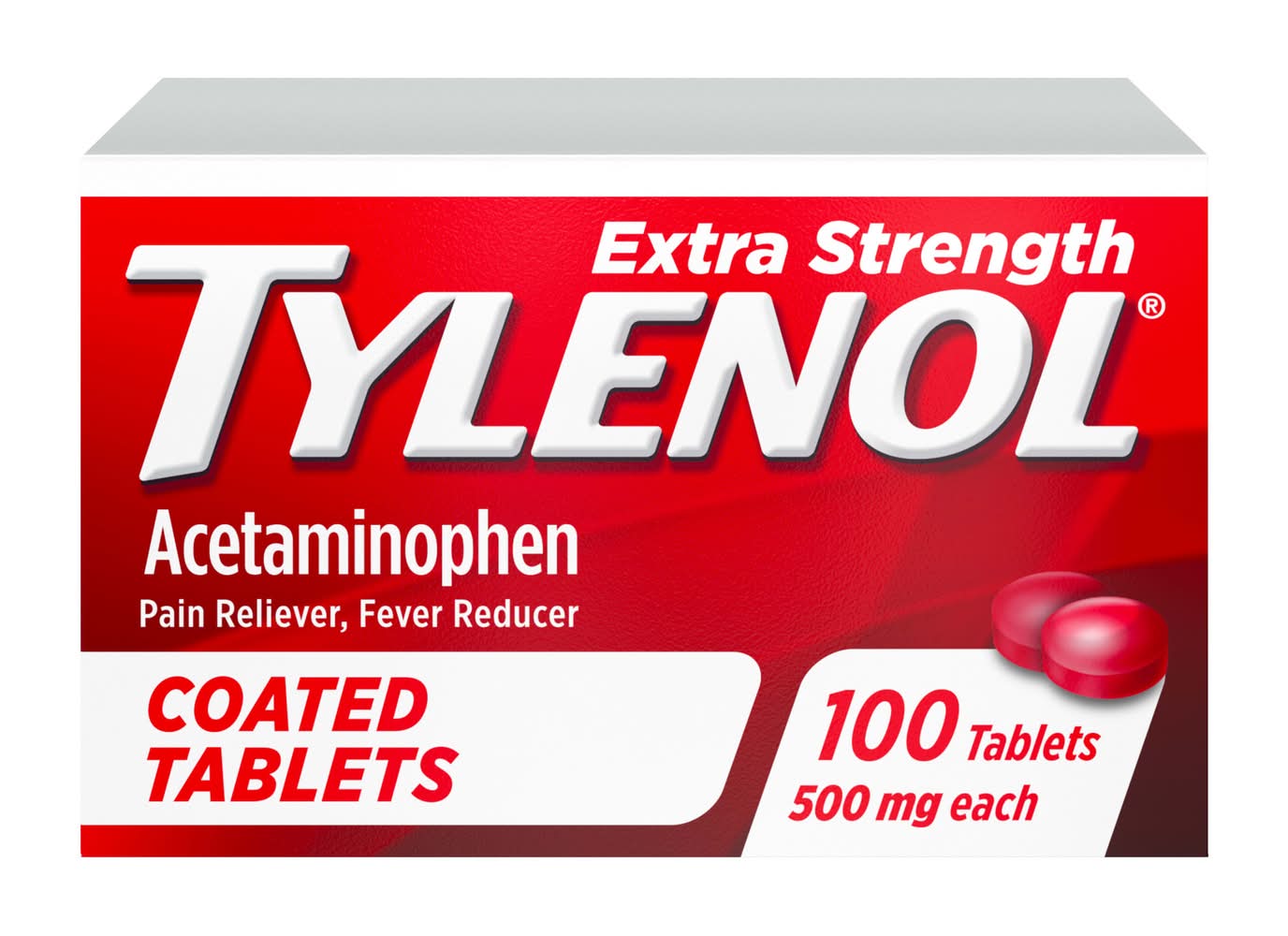 Tylenol Extra Strength Acetaminophen Coated Tablets 500 mg (100 ct)