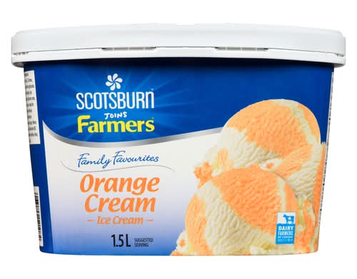 Favori De La Famille Crème Glacée Orange 1.5 L / Family Favourites Ice Cream Orange Cream 1.5 L
