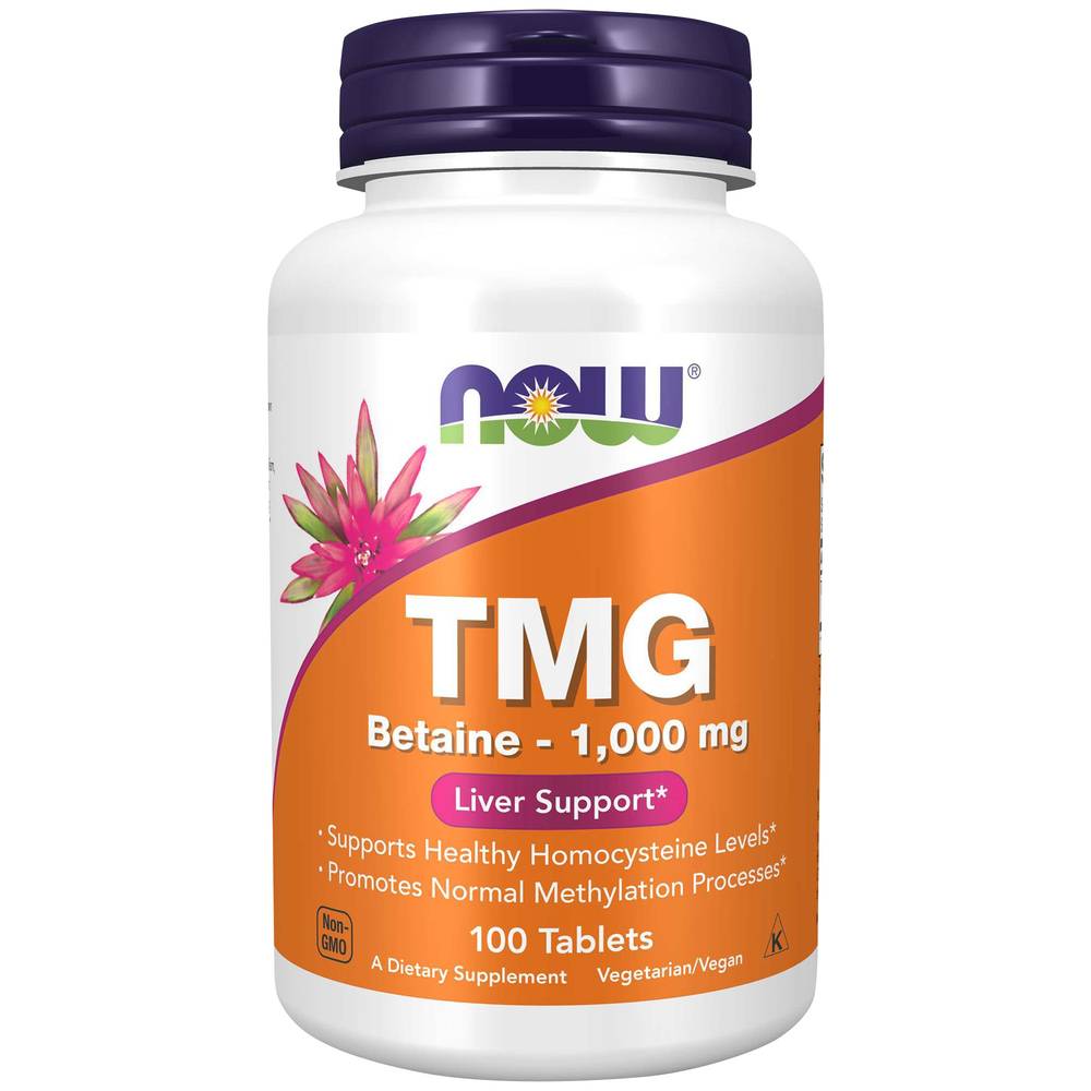 Now Tmg Betaine Trimethylglycine Liver Support Tablets (100ct)