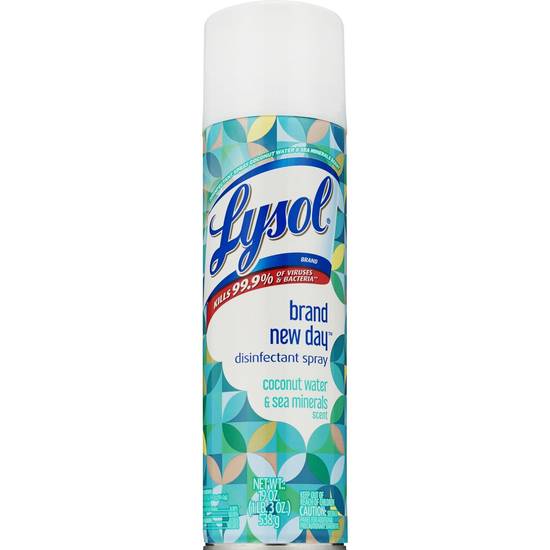 Lysol Brand New Day Surface Disinfectant Spray, Coconut Water and Sea Minerals, 19 OZ