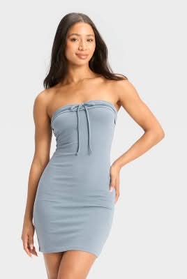 Wild Fable Tube Mini Bodycon Dress, Women, L, Slate Blue