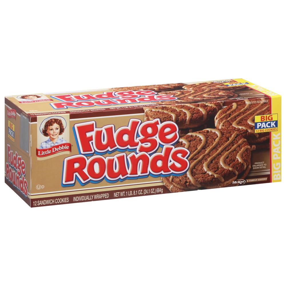 Little Debbie Fudge Rounds Sandwich Cookies (12 ct) (1.51 lbs)