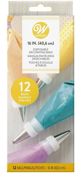 Wilton 16'' Disposable Decorating Bags, 12 Count