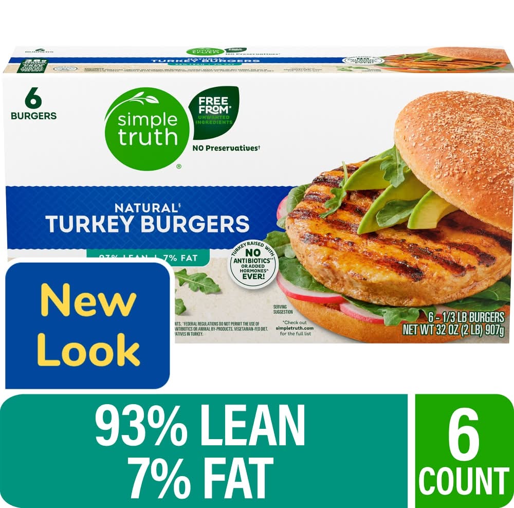Simple Truth® 93/7 Natural Turkey Burgers