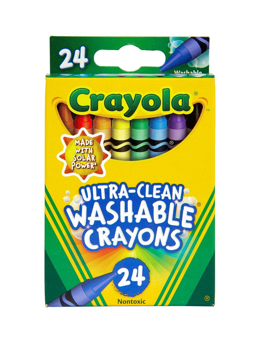 Crayola Ultra-Clean Washable Crayons - Regular Size, 24 ct