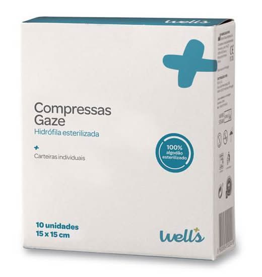 Compressas Gaze Esterilizada 15 cm x 15 cm Well's 1 un